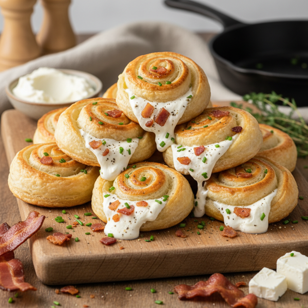 Savory Bacon and Cream Cheese Puffs recipe