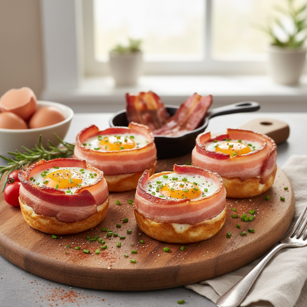 Savory Bacon and Egg Breakfast Cups recipe