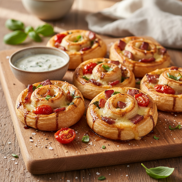 Savory Bacon and Tomato Pastry Bites recipe