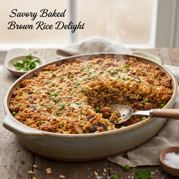 Savory Baked Brown Rice Delight recipe