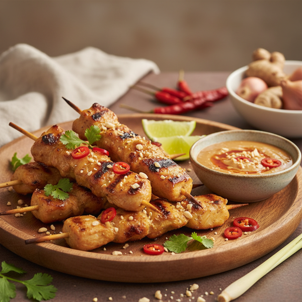 Savory Baked Chicken Satay recipe