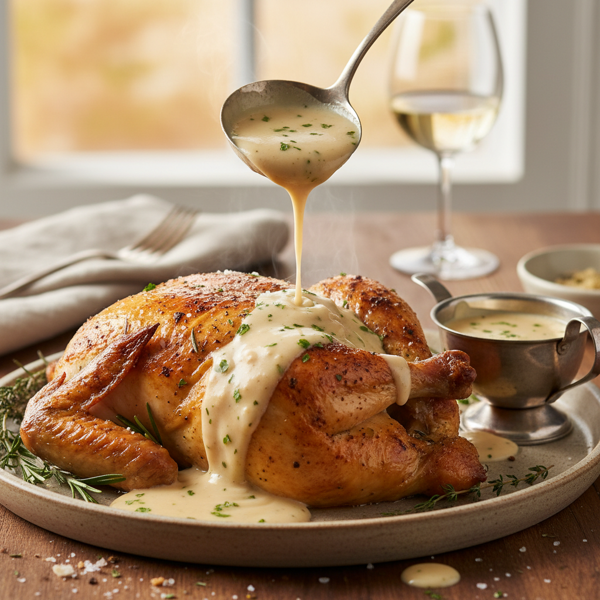 Savory Baked Chicken with Creamy Gravy recipe