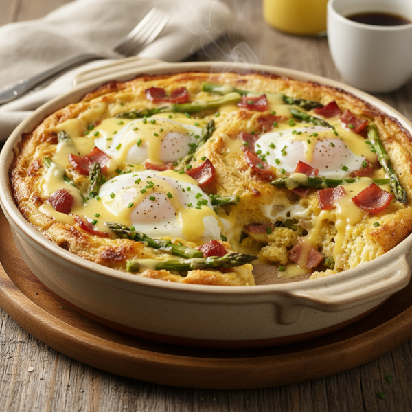 Savory Baked Eggs Benedict Casserole recipe
