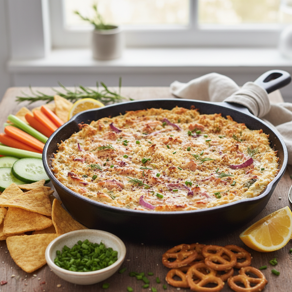 Savory Baked Salmon Dip recipe