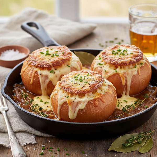 Savory Baked Stuffed Onions with Cheese recipe