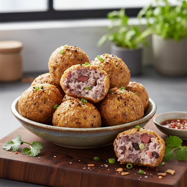 Savory Baked Taro Balls recipe