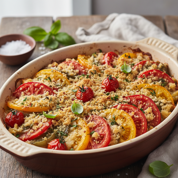 Savory Baked Tomato Gratin recipe