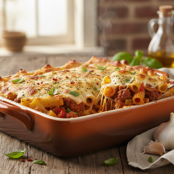 Savory Baked Ziti Delight recipe