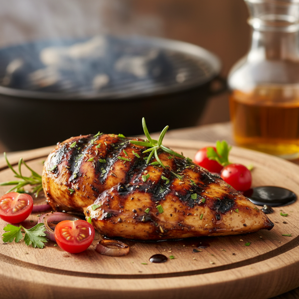Savory Balsamic-Glazed Grilled Chicken recipe