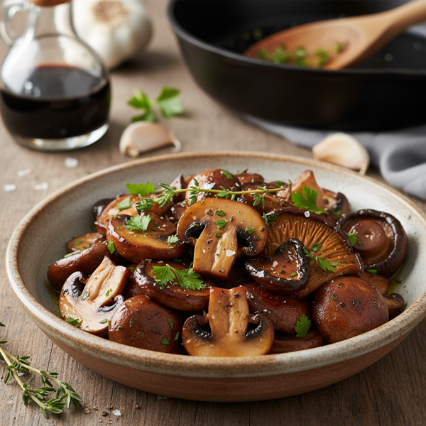 Savory Balsamic-Glazed Mushroom Medley recipe