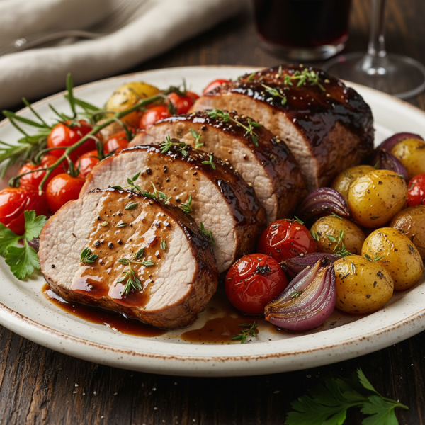 Savory Balsamic-Glazed Pork Tenderloin recipe