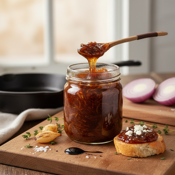 Savory Balsamic Caramelized Onion Jam recipe