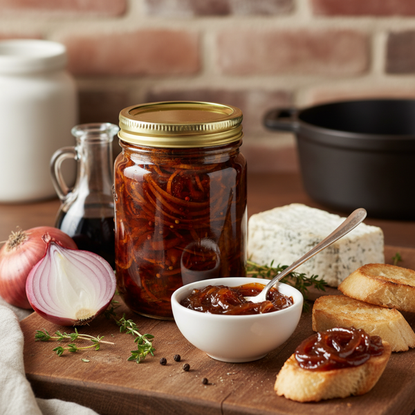 Savory Balsamic Caramelized Red Onion Conserve recipe