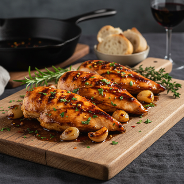 Savory Balsamic Garlic Chicken Breasts recipe