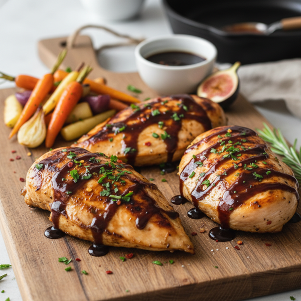 Savory Balsamic Glazed Chicken Breasts recipe