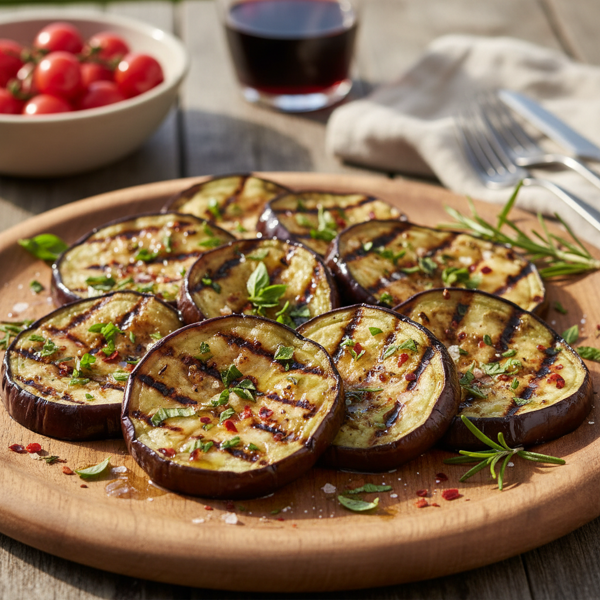 Savory Balsamic Grilled Eggplant with Fresh Herbs recipe