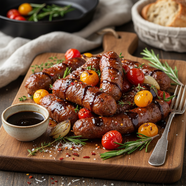 Savory Balsamic Sausage Bites recipe