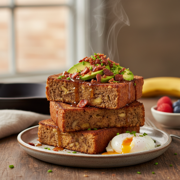 Savory Banana Bread French Toast recipe