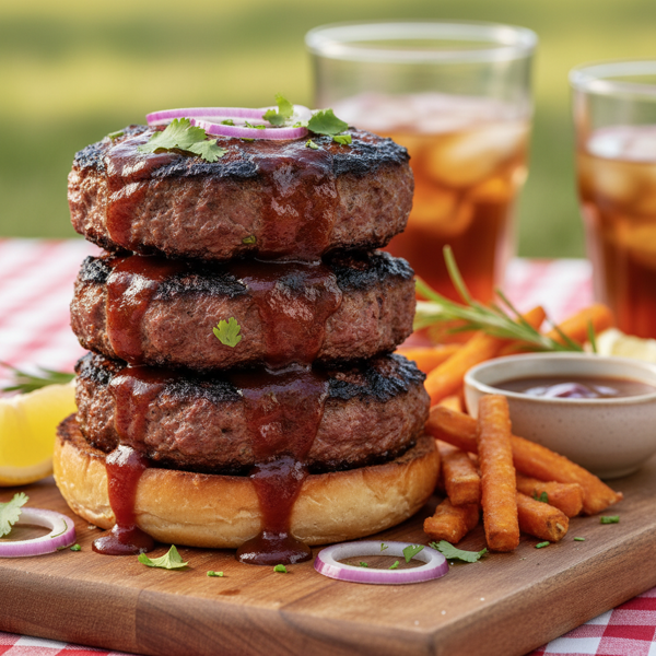 Savory Barbecue Beef Patties recipe