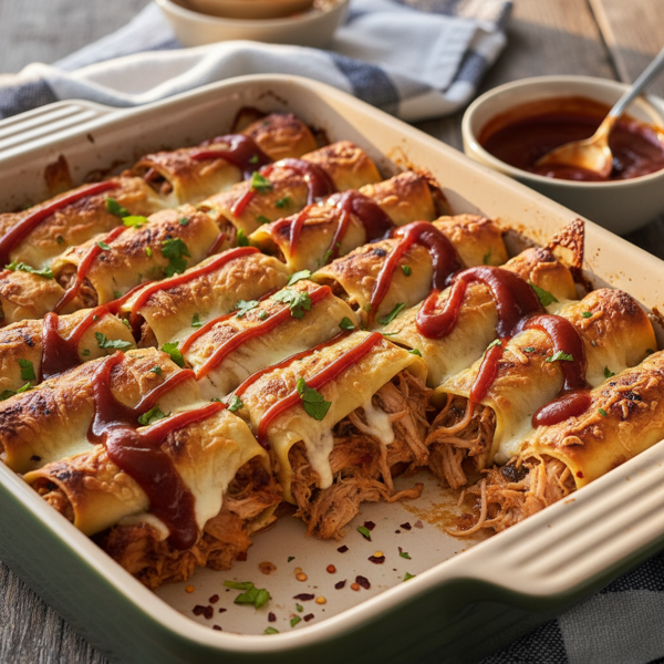 Savory Barbecue Chicken Lasagna Roll-Ups recipe