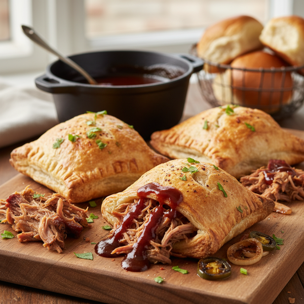 Savory Barbecue Pork Pastry Parcels recipe
