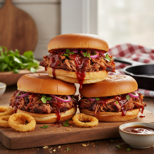 Savory Barbecue Pork Sandwiches recipe
