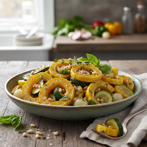 Savory Basil-Infused Yellow Squash Medley recipe