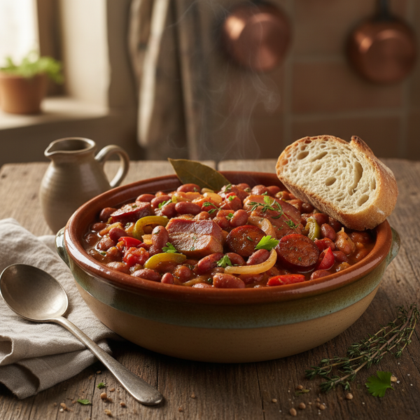 Savory Basque-Style Bean Stew recipe