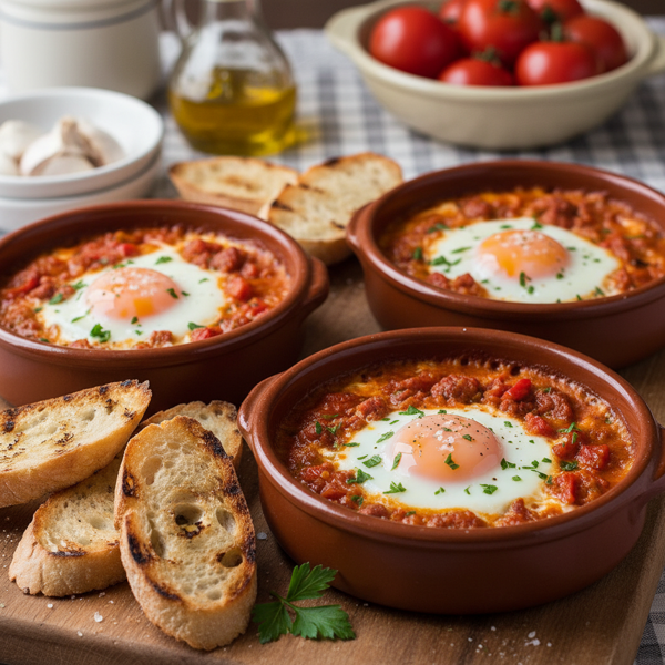 Savory Basque-Style Poached Eggs recipe
