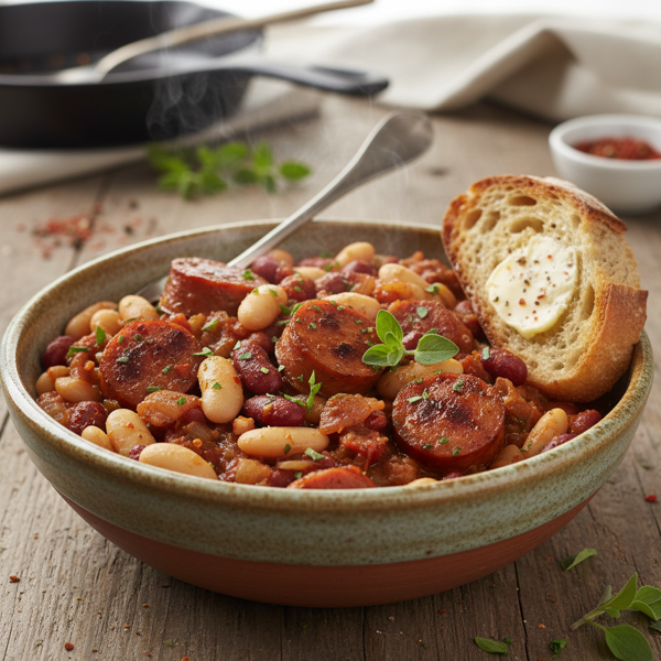 Savory Bean & Frank Delight recipe