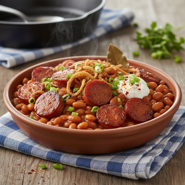 Savory Beanie Weenie Delight recipe