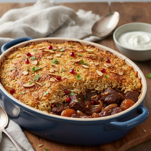 Savory Beef Basmati Rice Bake recipe