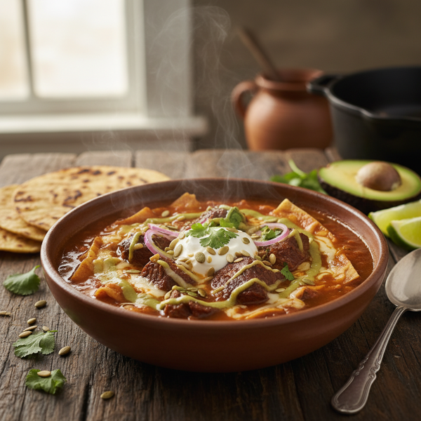 Savory Beef Enchilada Soup Delight recipe