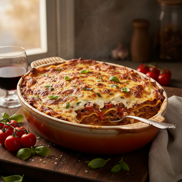 Savory Beef Lasagna Deluxe recipe