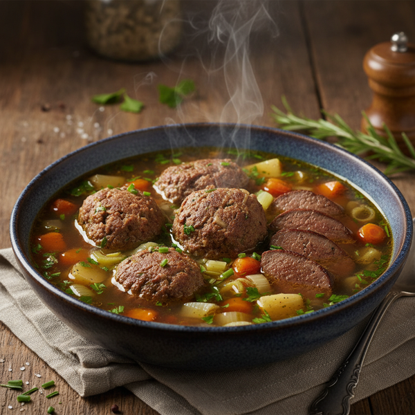 Savory Beef Liver Dumpling Soup recipe