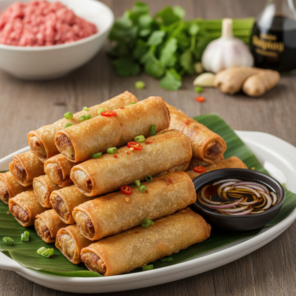 Savory Beef Lumpia Rolls recipe