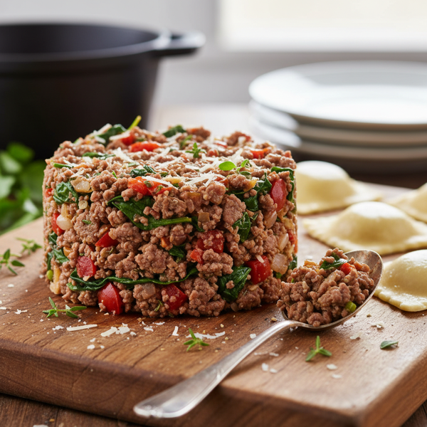Savory Beef Ravioli Filling recipe