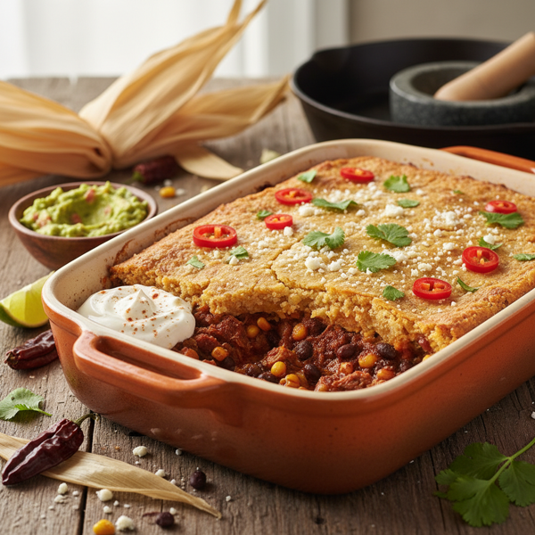 Savory Beef Tamale Bake recipe