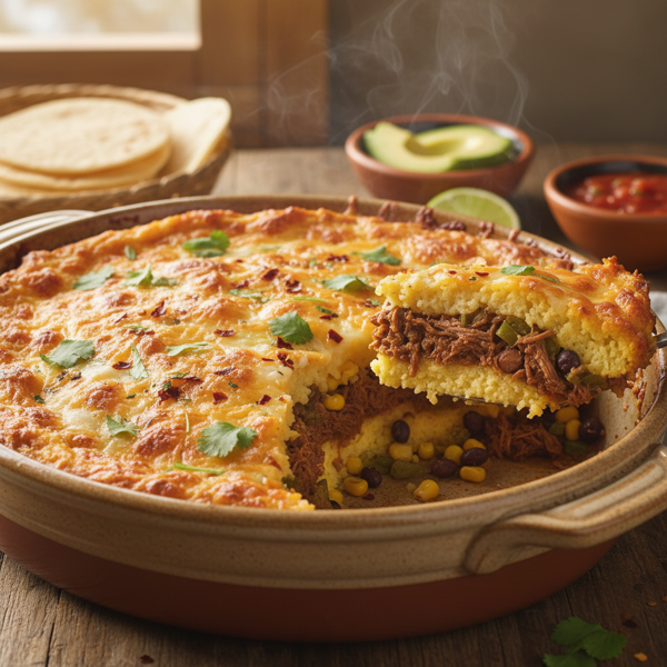 Savory Beef Tamale Casserole Delight recipe