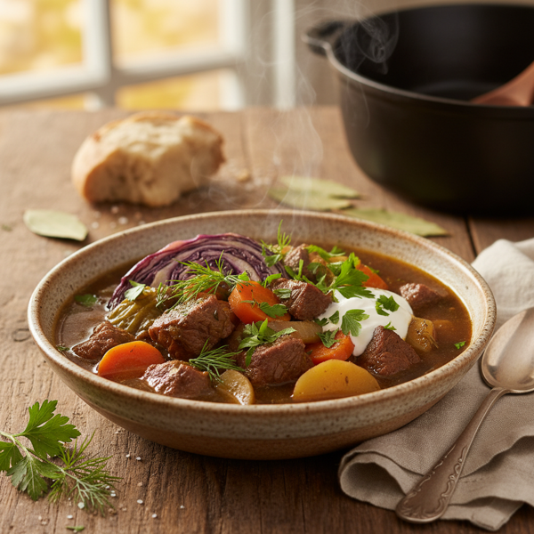 Savory Beef & Cabbage Comfort Stew recipe