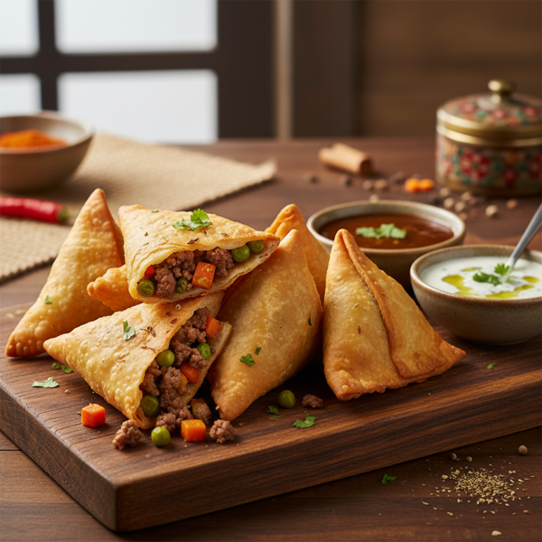 Savory Beef & Vegetable Samosas recipe