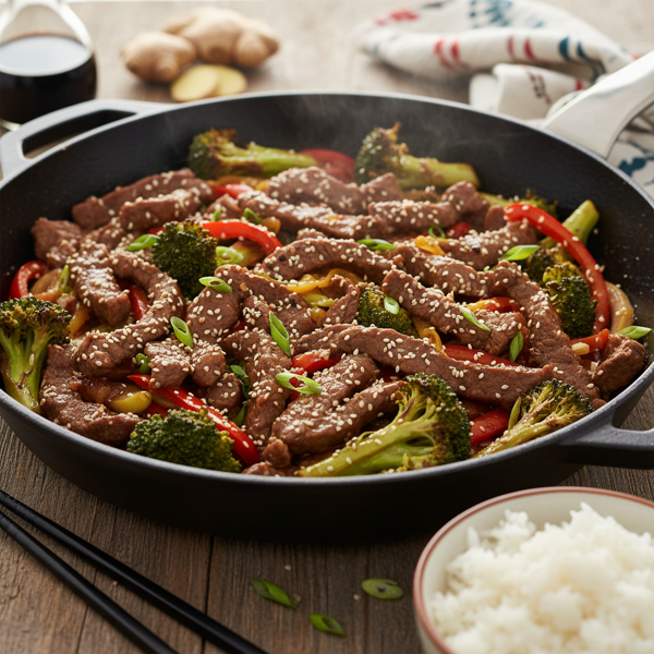 Savory Beef and Broccoli One-Pan Delight recipe