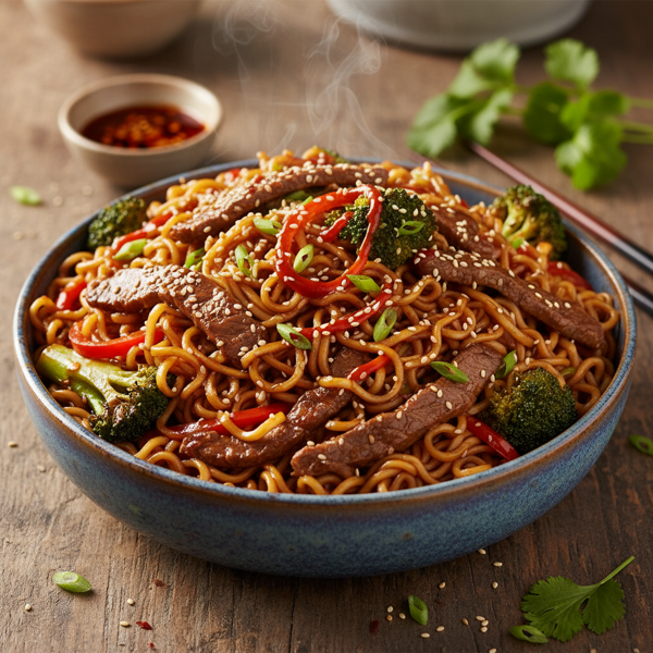 Savory Beef and Broccoli Ramen Stir-Fry recipe