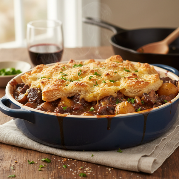 Savory Beef and Mushroom Gravy Bake recipe