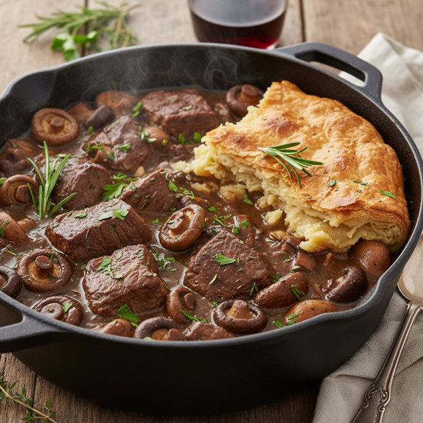 Savory Beef and Mushroom One-Pot Casserole recipe