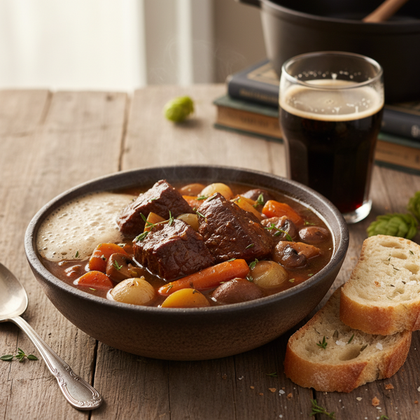 Savory Beer-Braised Beef Stew recipe
