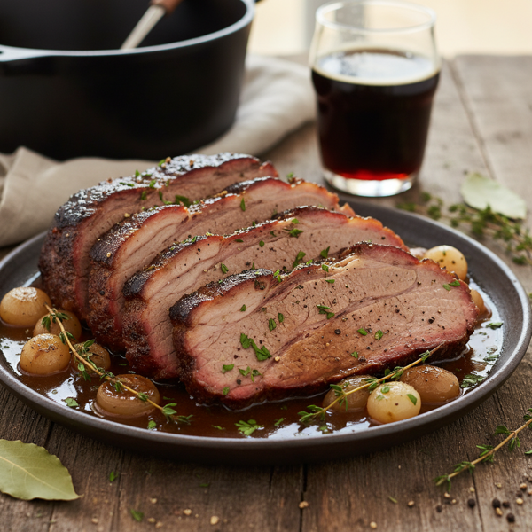 Savory Beer-Braised Brisket recipe
