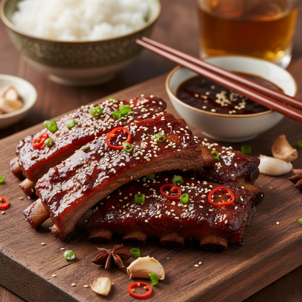 Savory Beijing Glazed Baby Back Ribs recipe