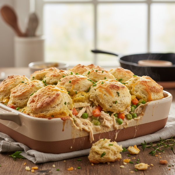 Savory Biscuit-Topped Chicken Casserole recipe