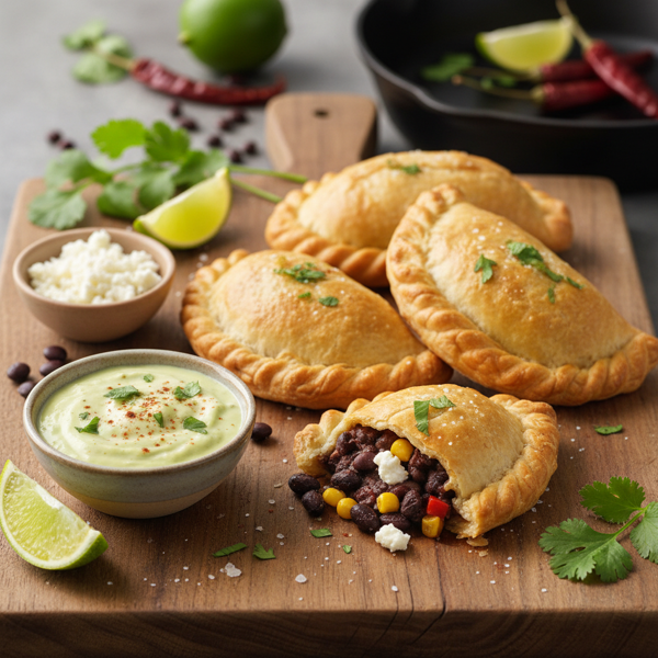 Savory Black Bean Empanadas with Queso recipe
